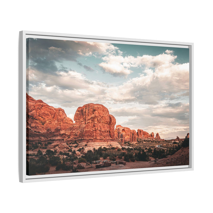A Desert Sunset | Patience | Framed Matte Canvas Art Print | Elemental Escape Collection