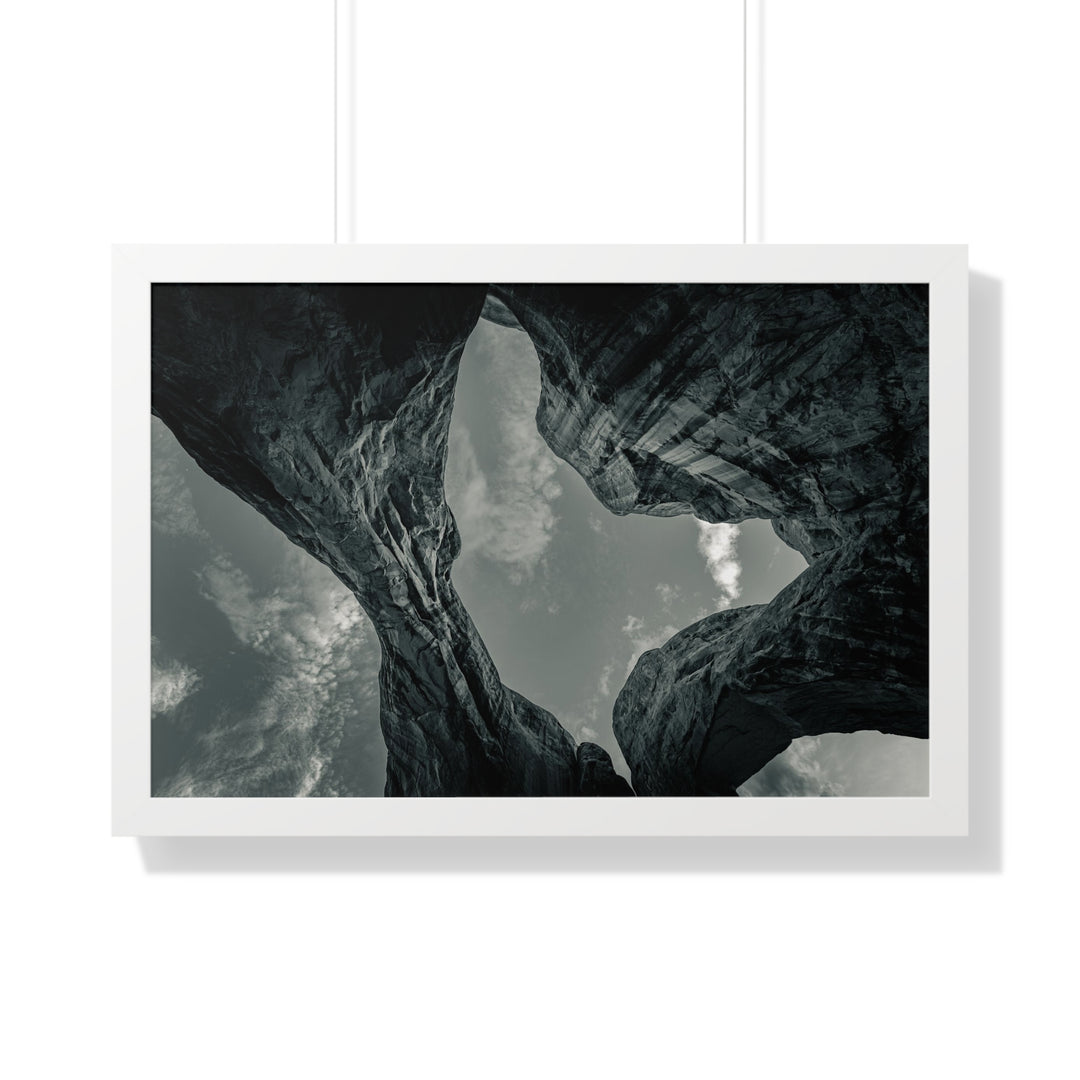 Natural Frames Part 3 in Black and White - Framed Print