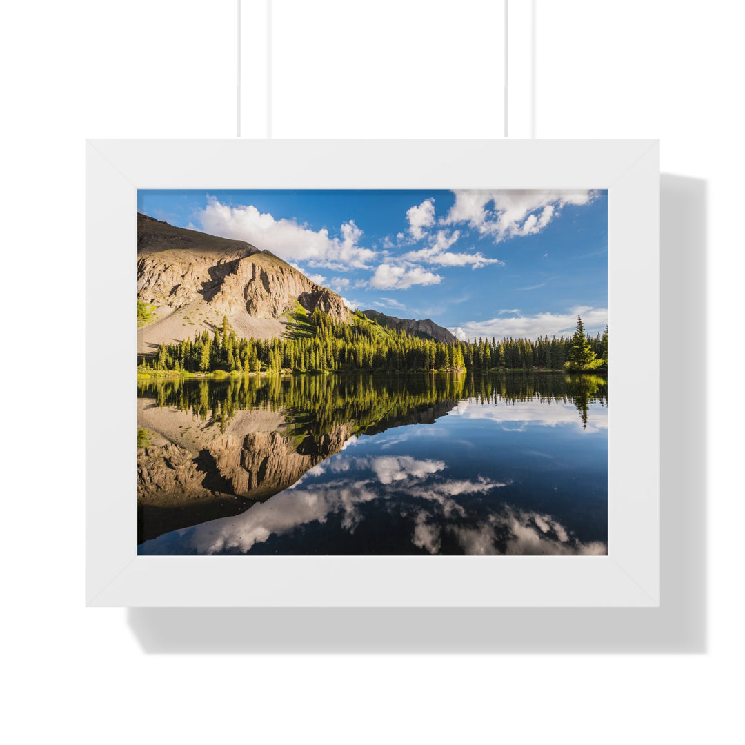 Mountain Scene Reflected - Framed Print