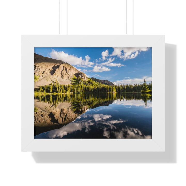 Mountain Scene Reflected - Framed Print