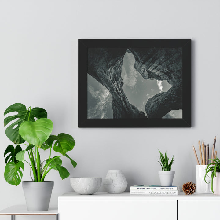 Natural Frames Part 3 in Black and White - Framed Print