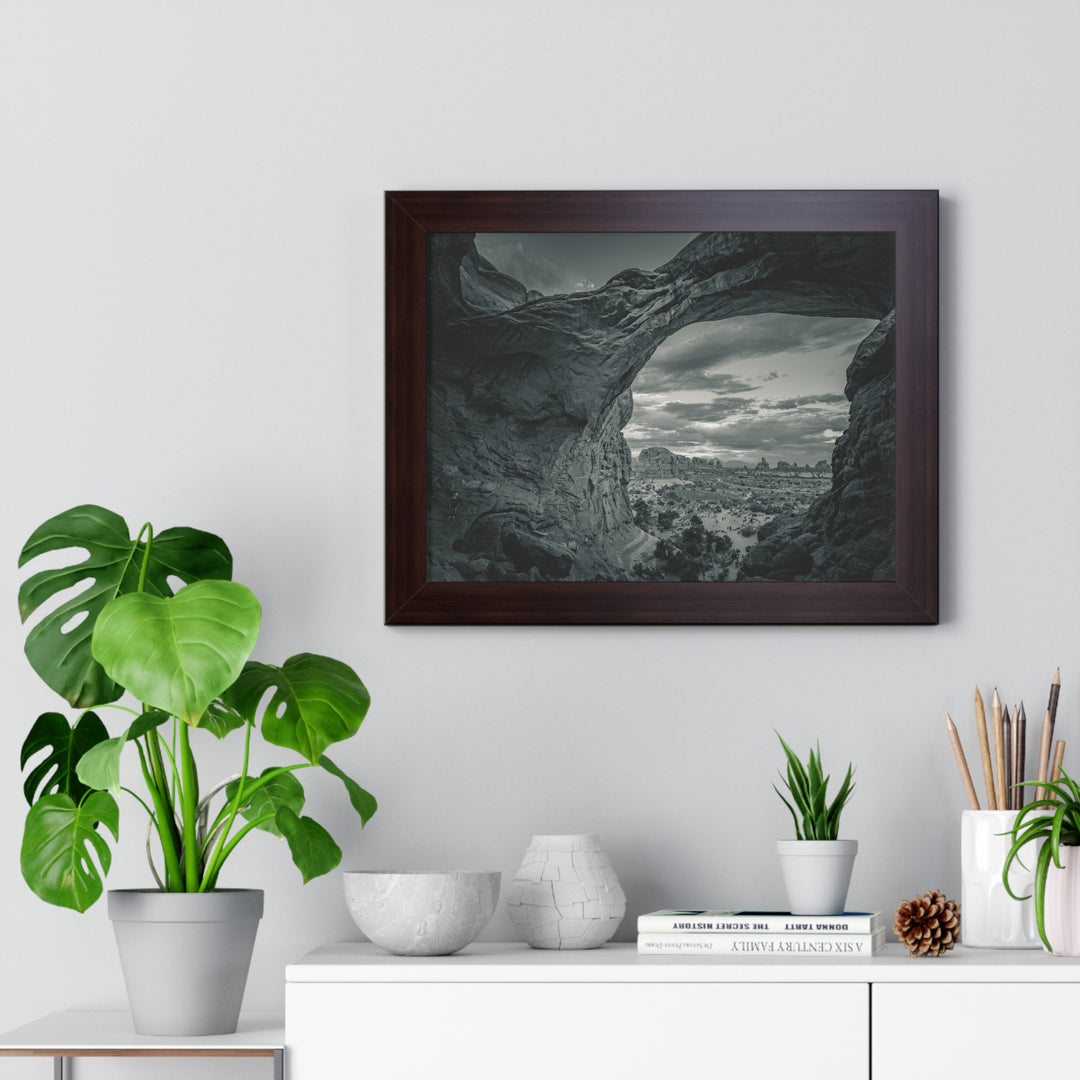 Natural Frames Part 2 in Black and White - Framed Print