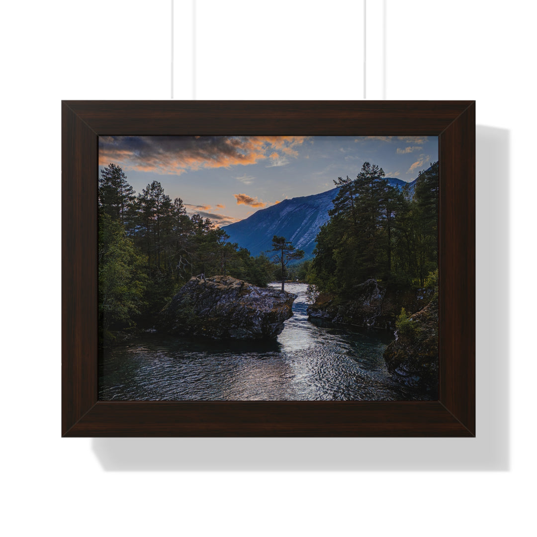 Whispering Waters at Dusk - Framed Print