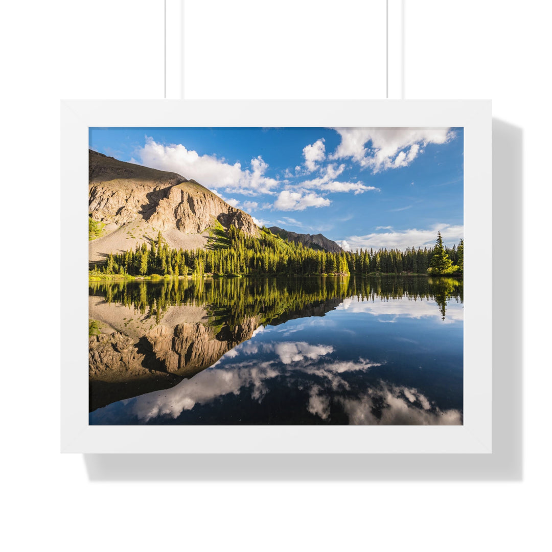 Mountain Scene Reflected - Framed Print