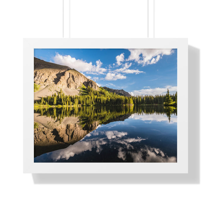 Mountain Scene Reflected - Framed Print