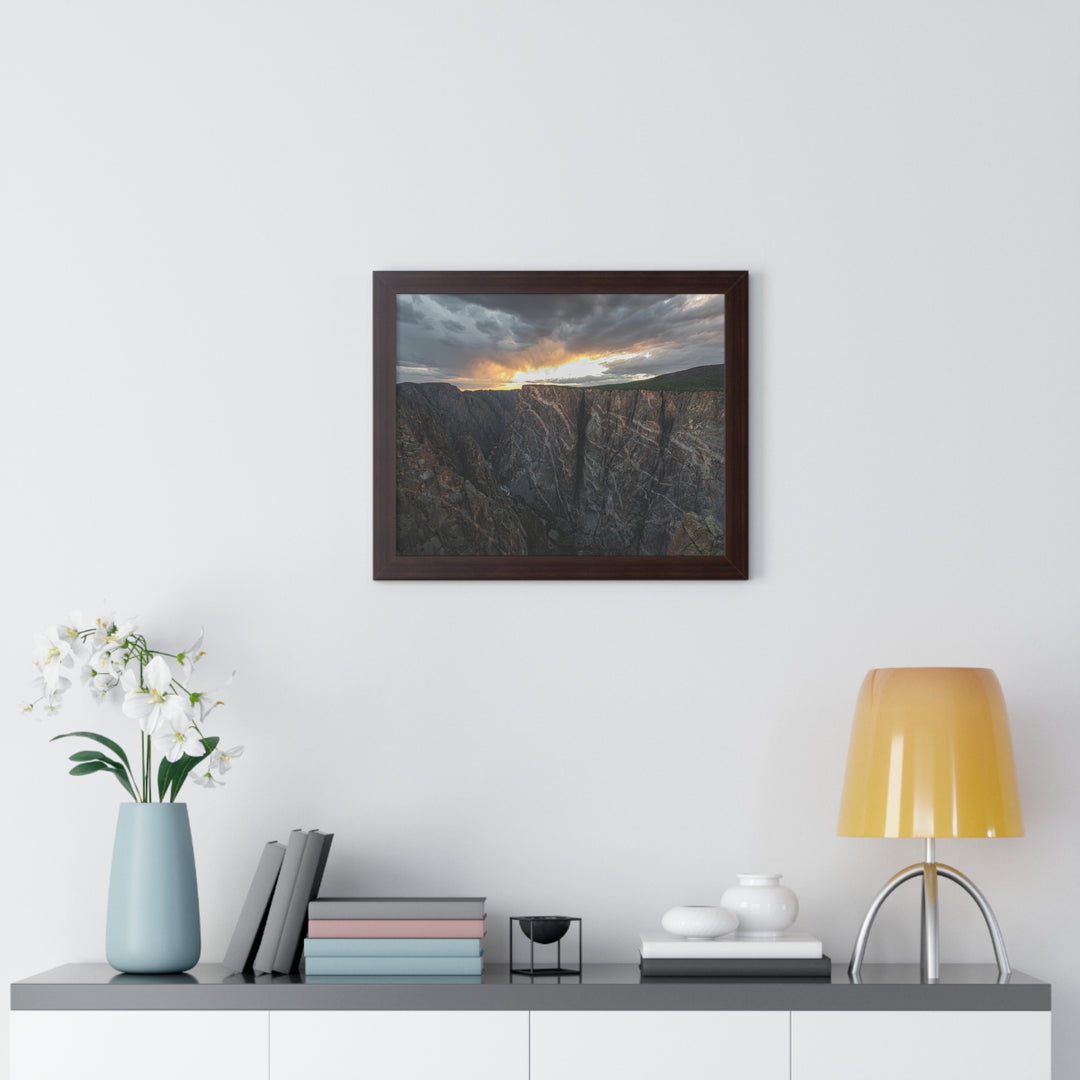 Painted Wall at Sunset Part 1 - Framed Print