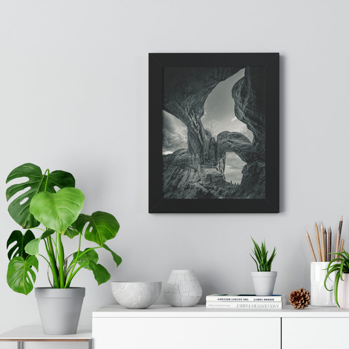 Natural Frames Part 1 in Black and White - Framed Print