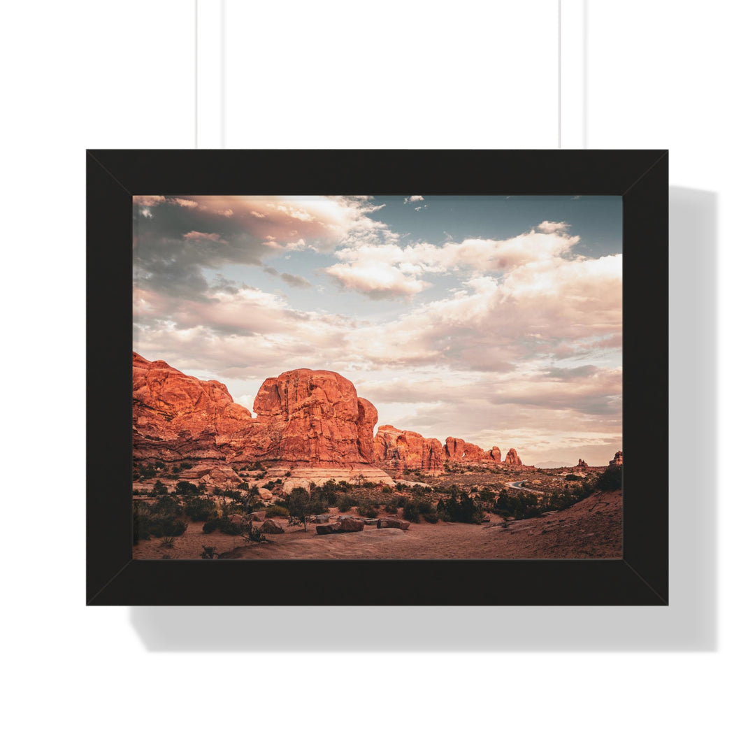 A Desert Sunset - Framed Print