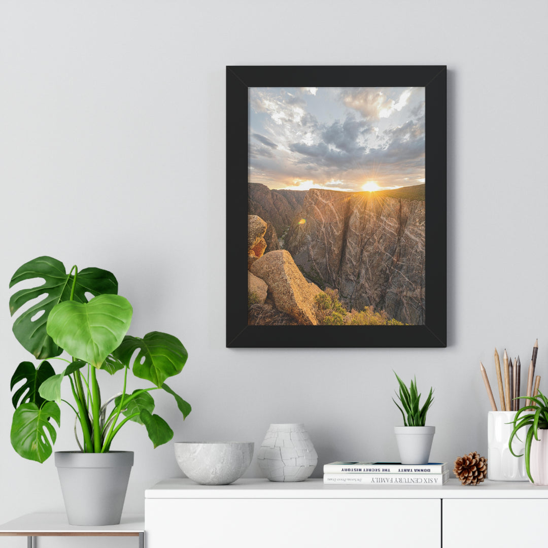 Painted Wall at Sunset Part 2 - Framed Print