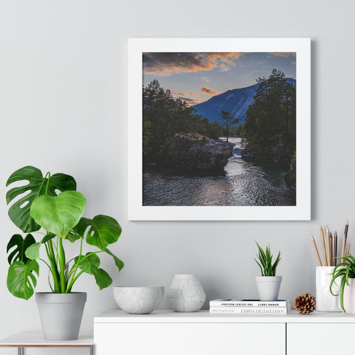 Whispering Waters at Dusk - Framed Print