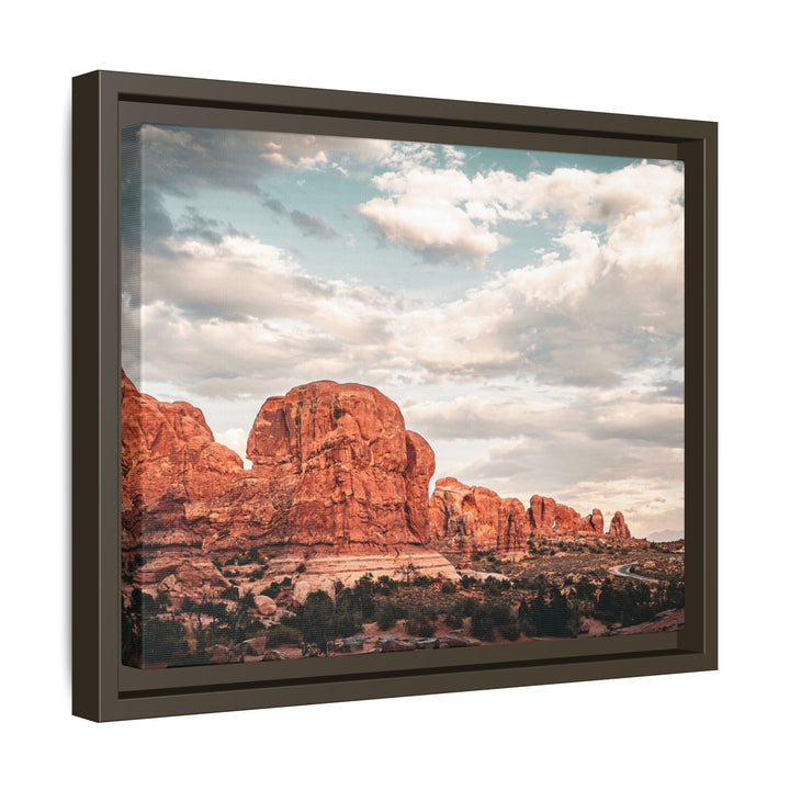 A Desert Sunset | Patience | Framed Matte Canvas Art Print | Elemental Escape Collection