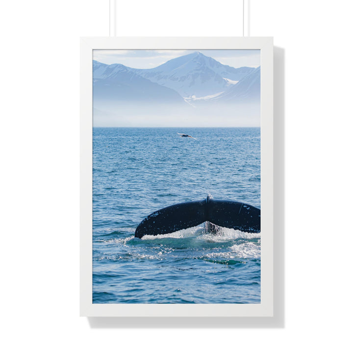A Whale and A Mountain - Framed Print