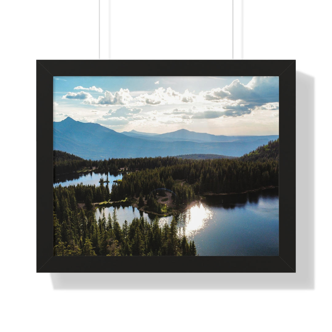 Cool Mountain Lakes - Framed Print