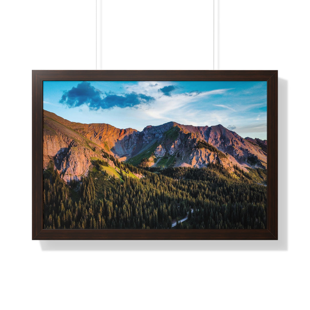 Fading Mountain Light - Framed Print