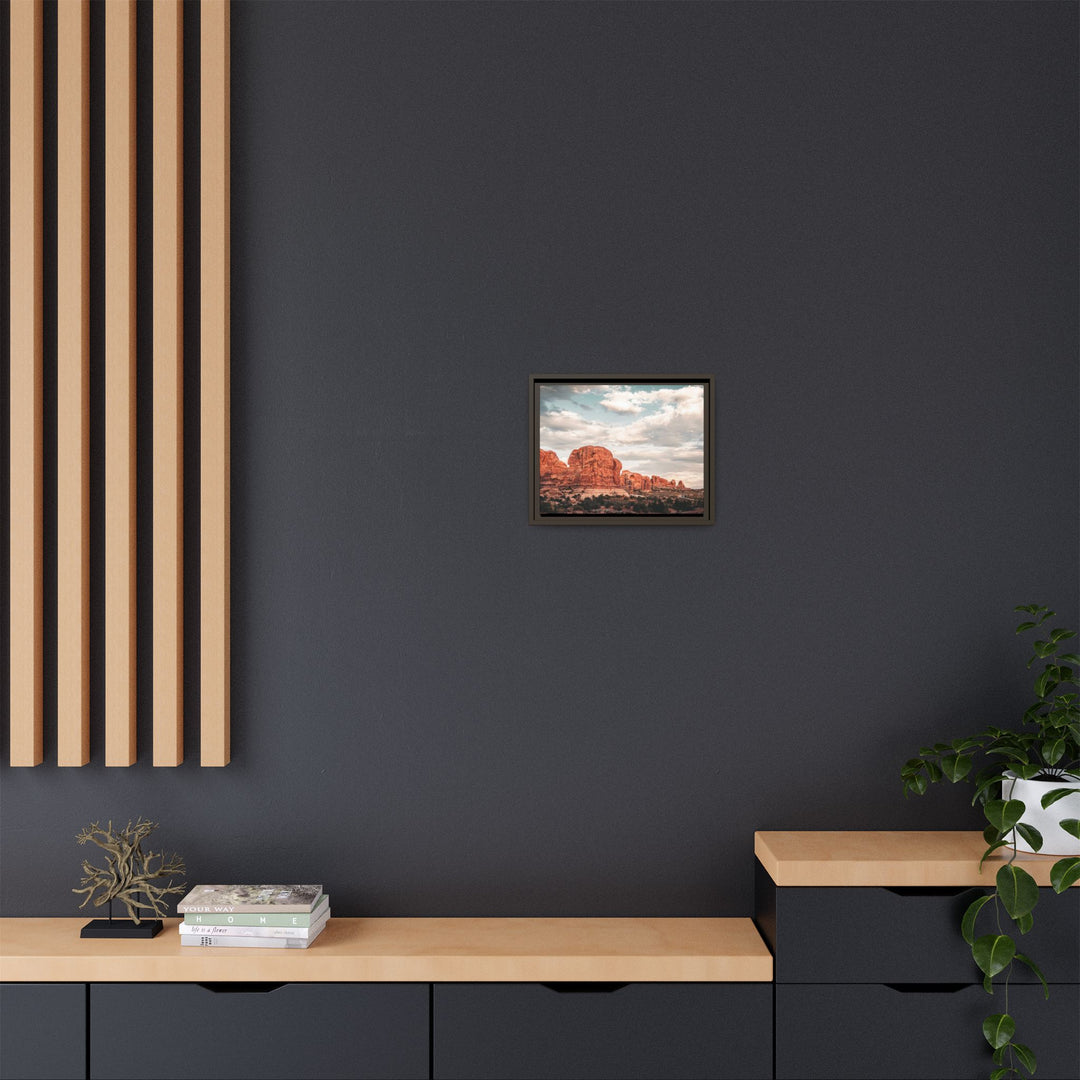 A Desert Sunset | Patience | Framed Matte Canvas Art Print | Elemental Escape Collection
