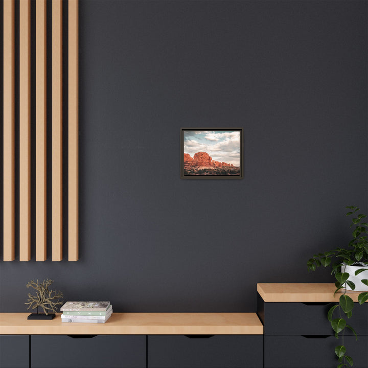 A Desert Sunset | Patience | Framed Matte Canvas Art Print | Elemental Escape Collection