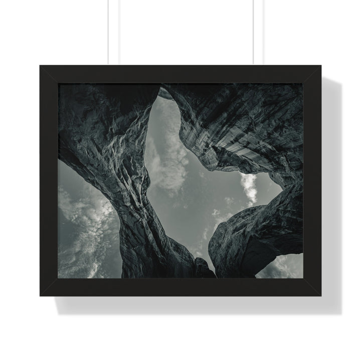 Natural Frames Part 3 in Black and White - Framed Print
