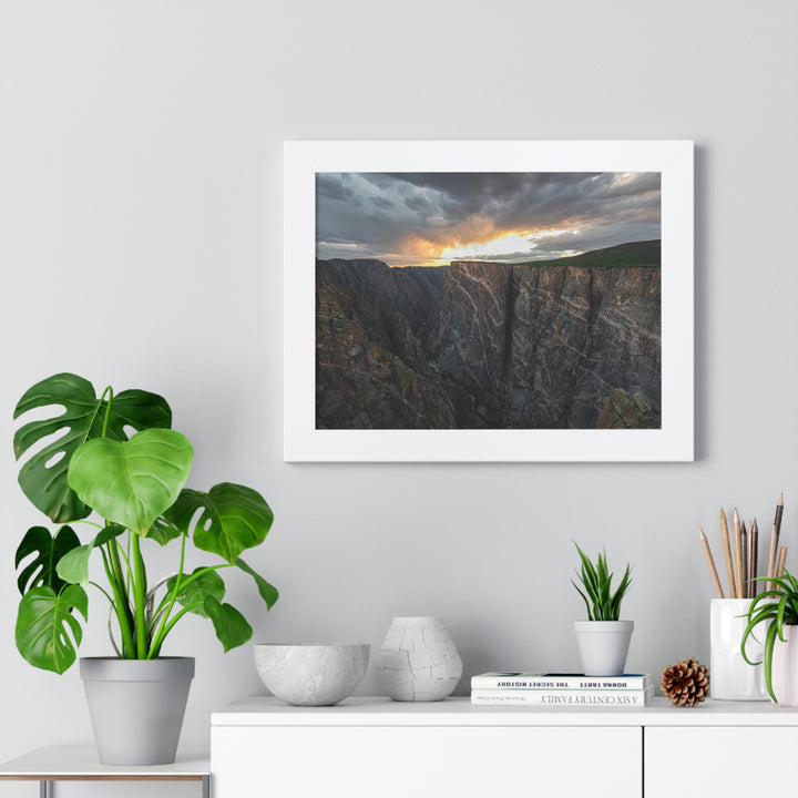 Painted Wall at Sunset Part 1 - Framed Print