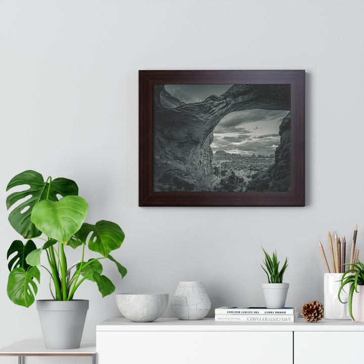 Natural Frames Part 2 in Black and White - Framed Print