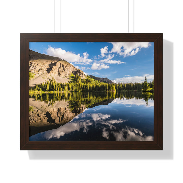 Mountain Scene Reflected - Framed Print