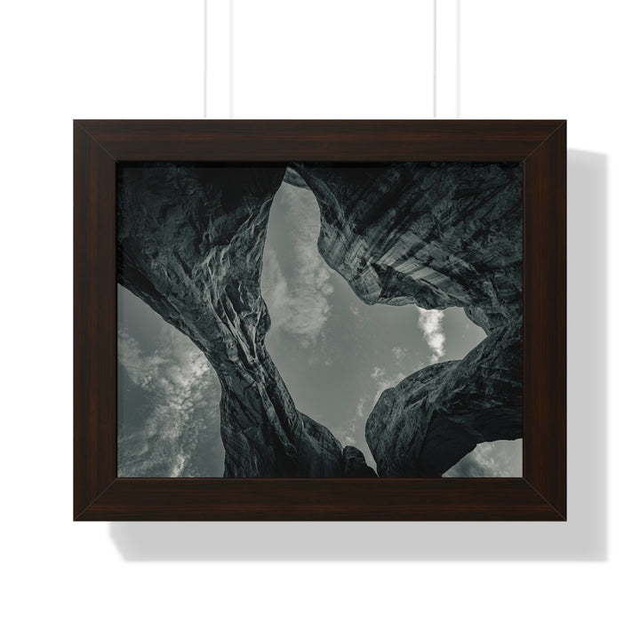 Natural Frames Part 3 in Black and White - Framed Print