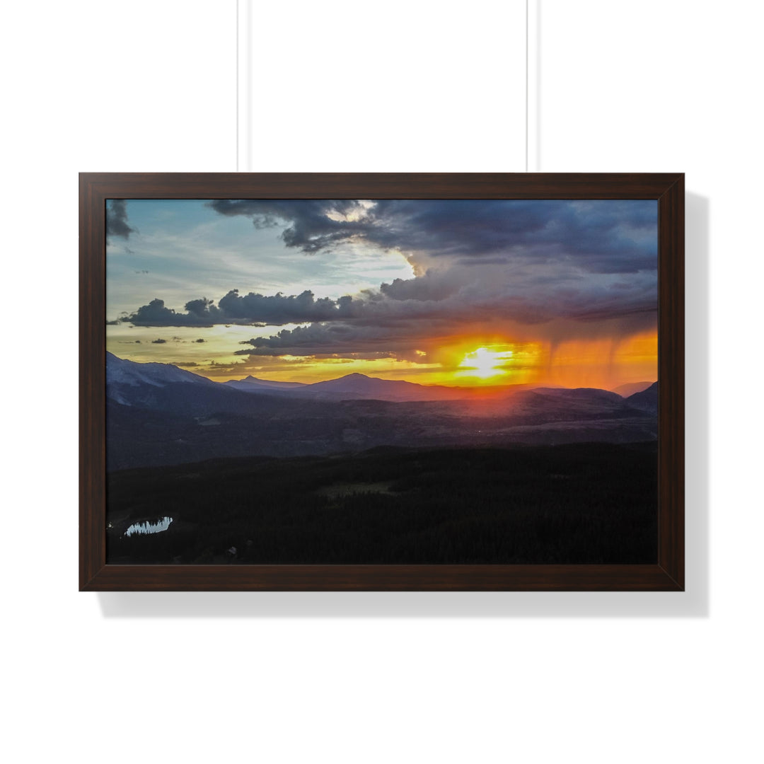 Rainy Sunset - Framed Print