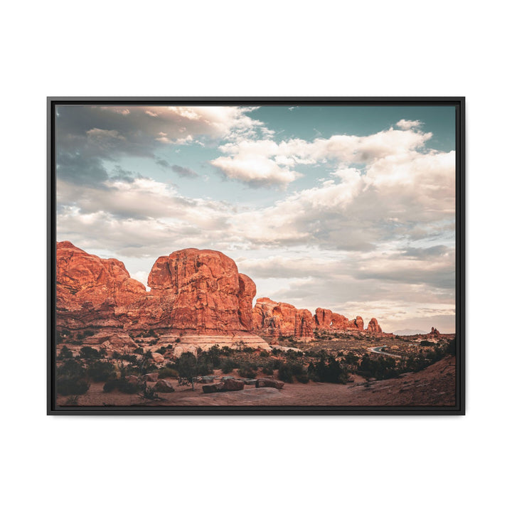 A Desert Sunset | Patience | Framed Matte Canvas Art Print | Elemental Escape Collection