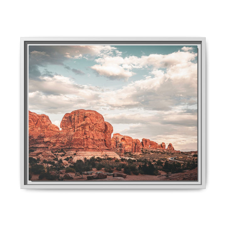 A Desert Sunset | Patience | Framed Matte Canvas Art Print | Elemental Escape Collection