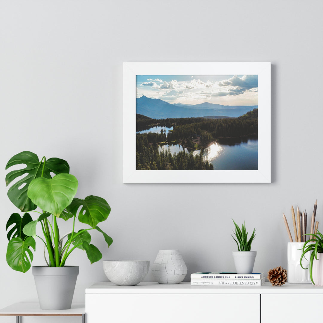 Cool Mountain Lakes - Framed Print