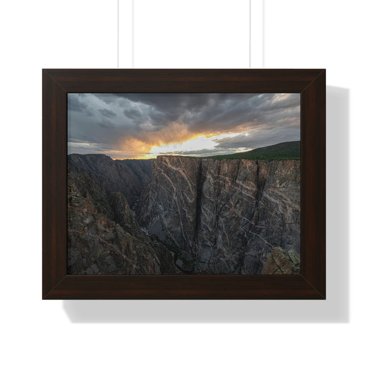 Painted Wall at Sunset Part 1 - Framed Print