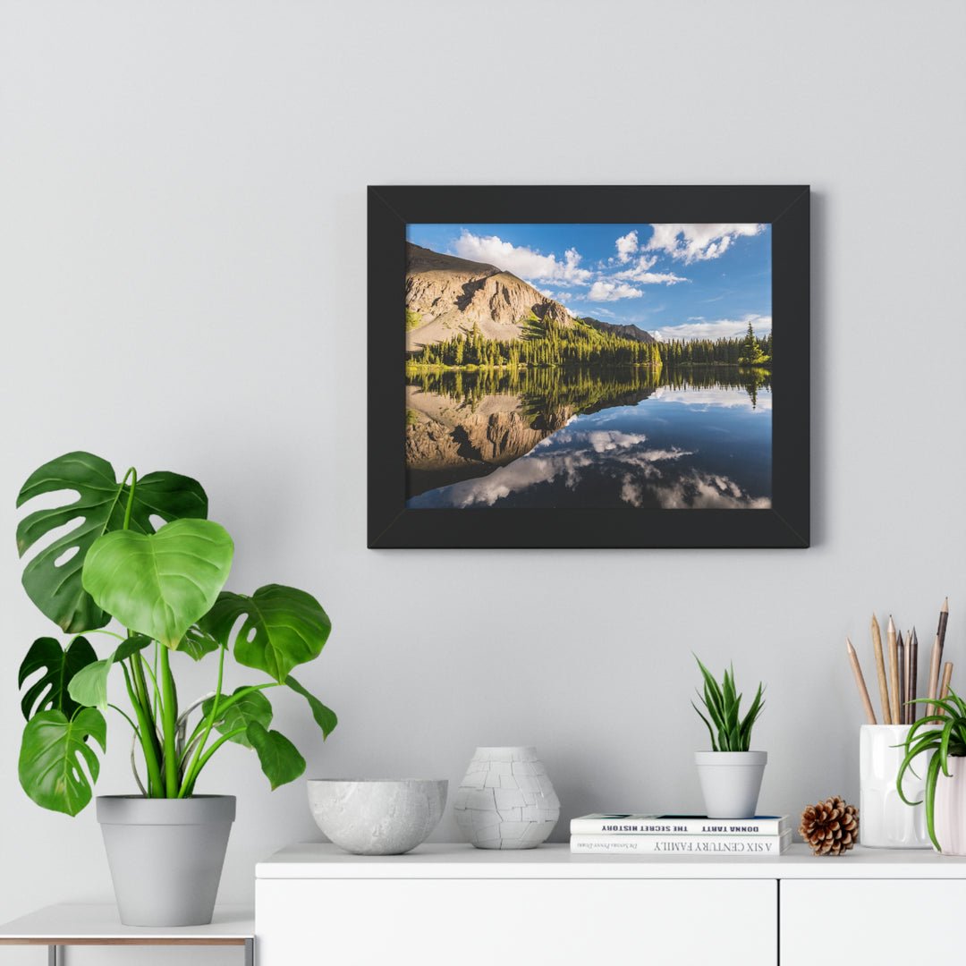 Mountain Scene Reflected - Framed Print
