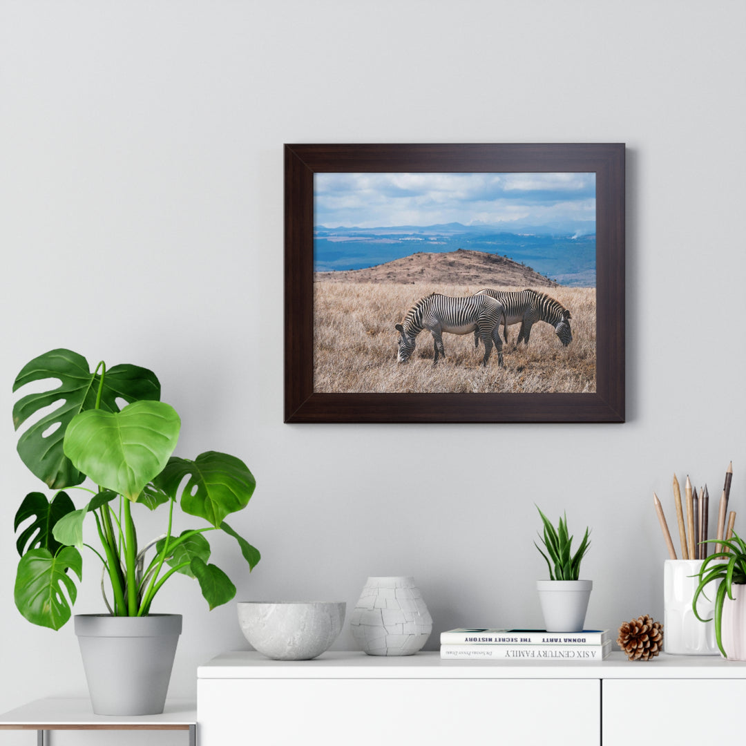 Zebra-Striped Expanse - Framed Print