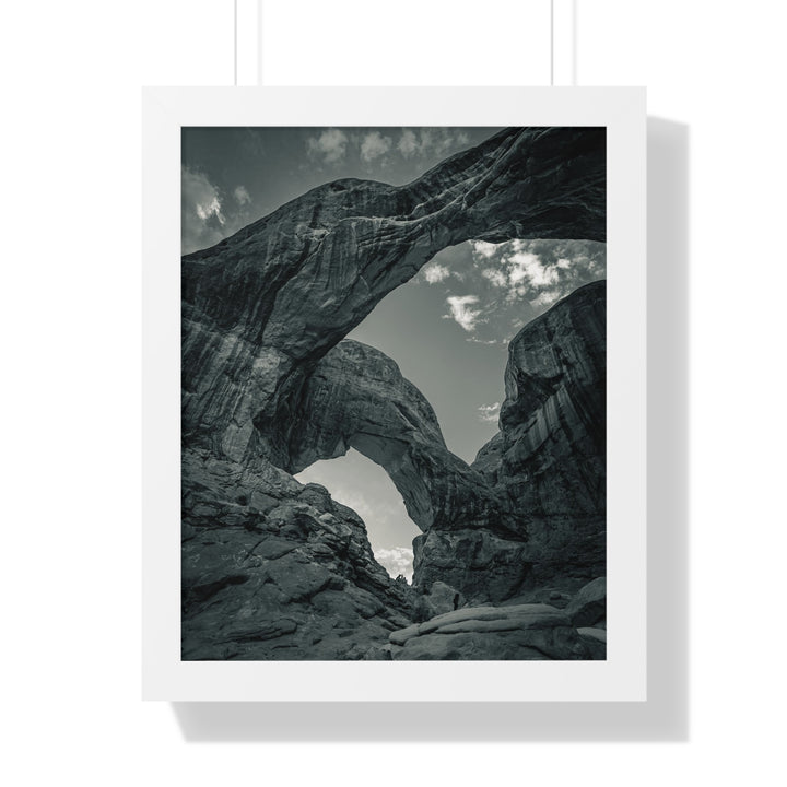Natural Frames Part 4 in Black and White - Framed Print