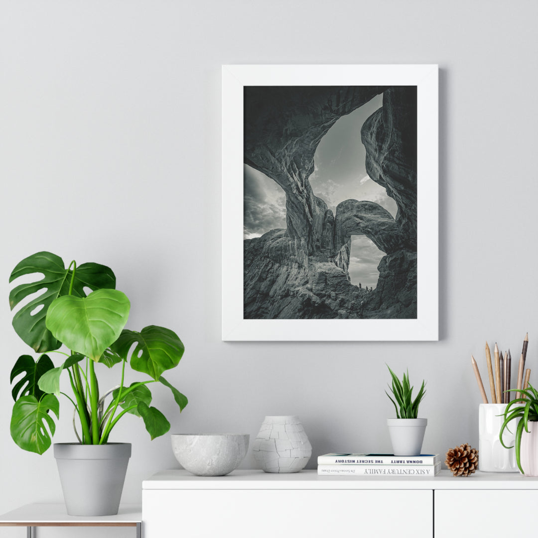 Natural Frames Part 1 in Black and White - Framed Print