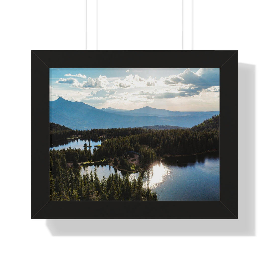 Cool Mountain Lakes - Framed Print