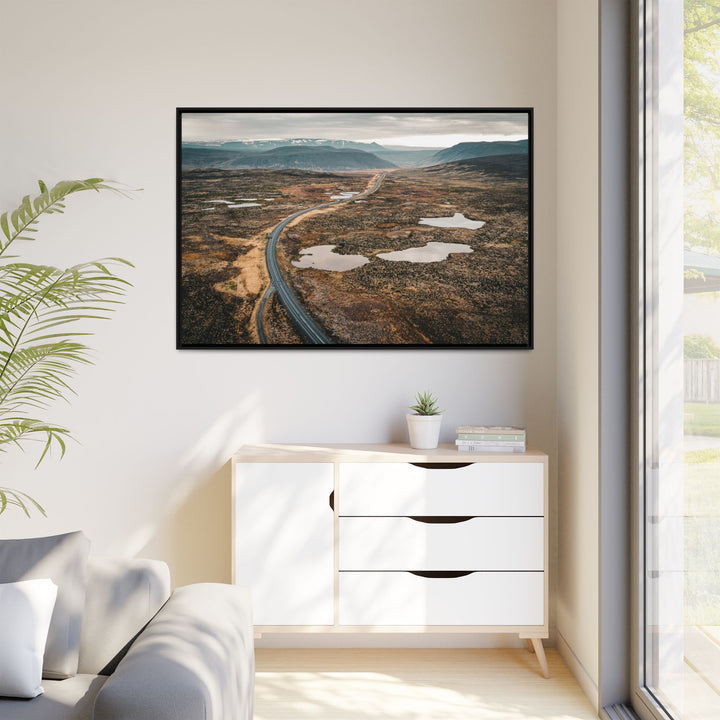 A Road Worth Traveling | Freedom | Framed Matte Canvas Art Print | Elemental Escape Collection