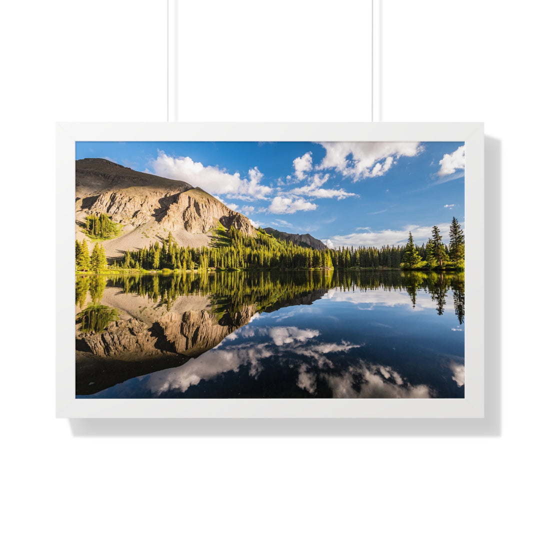 Mountain Scene Reflected - Framed Print