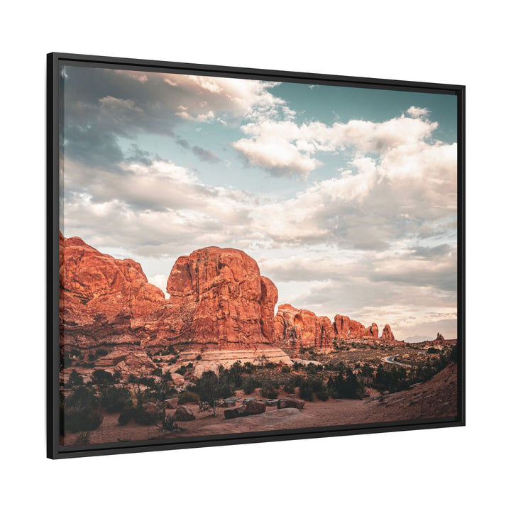 A Desert Sunset | Patience | Framed Matte Canvas Art Print | Elemental Escape Collection