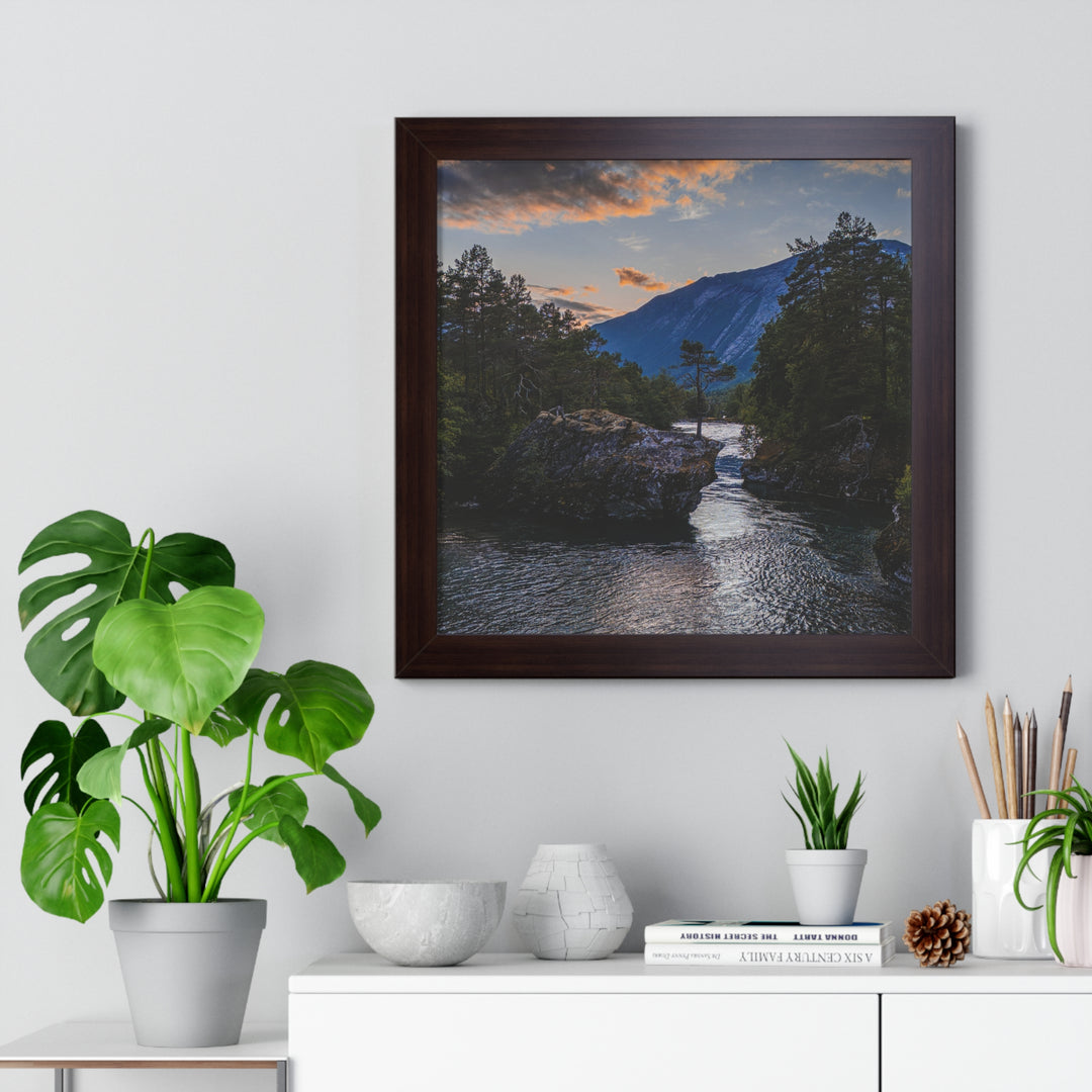 Whispering Waters at Dusk - Framed Print