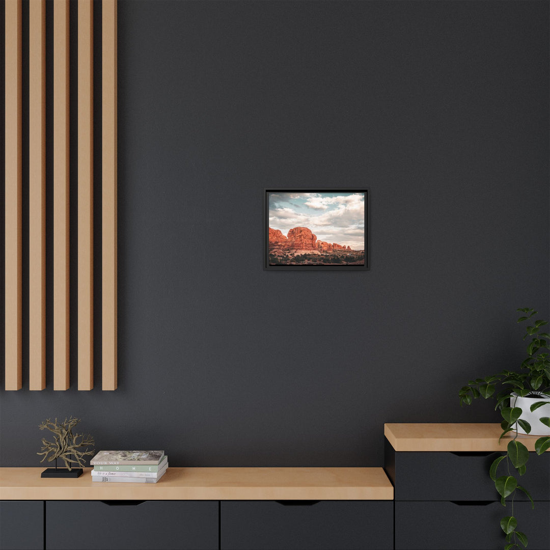 A Desert Sunset | Patience | Framed Matte Canvas Art Print | Elemental Escape Collection