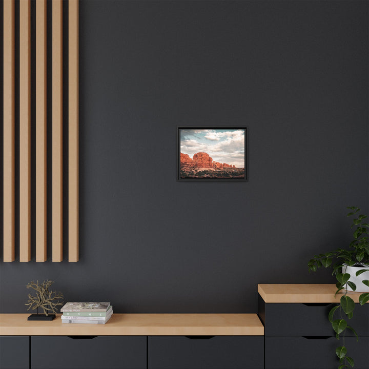 A Desert Sunset | Patience | Framed Matte Canvas Art Print | Elemental Escape Collection
