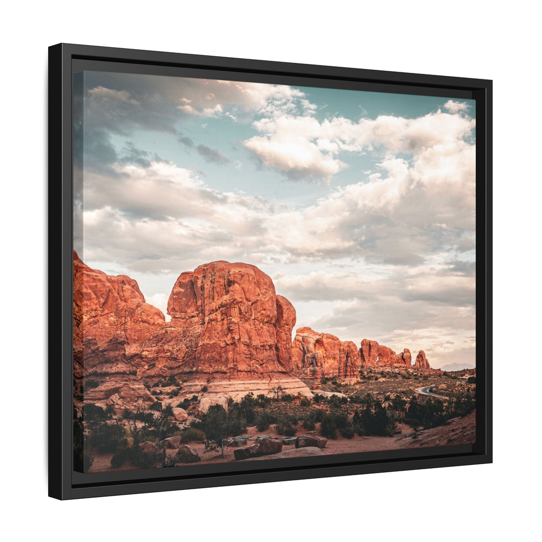 A Desert Sunset | Patience | Framed Matte Canvas Art Print | Elemental Escape Collection