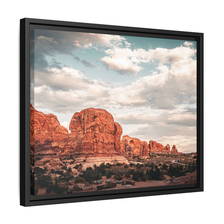 A Desert Sunset | Patience | Framed Matte Canvas Art Print | Elemental Escape Collection