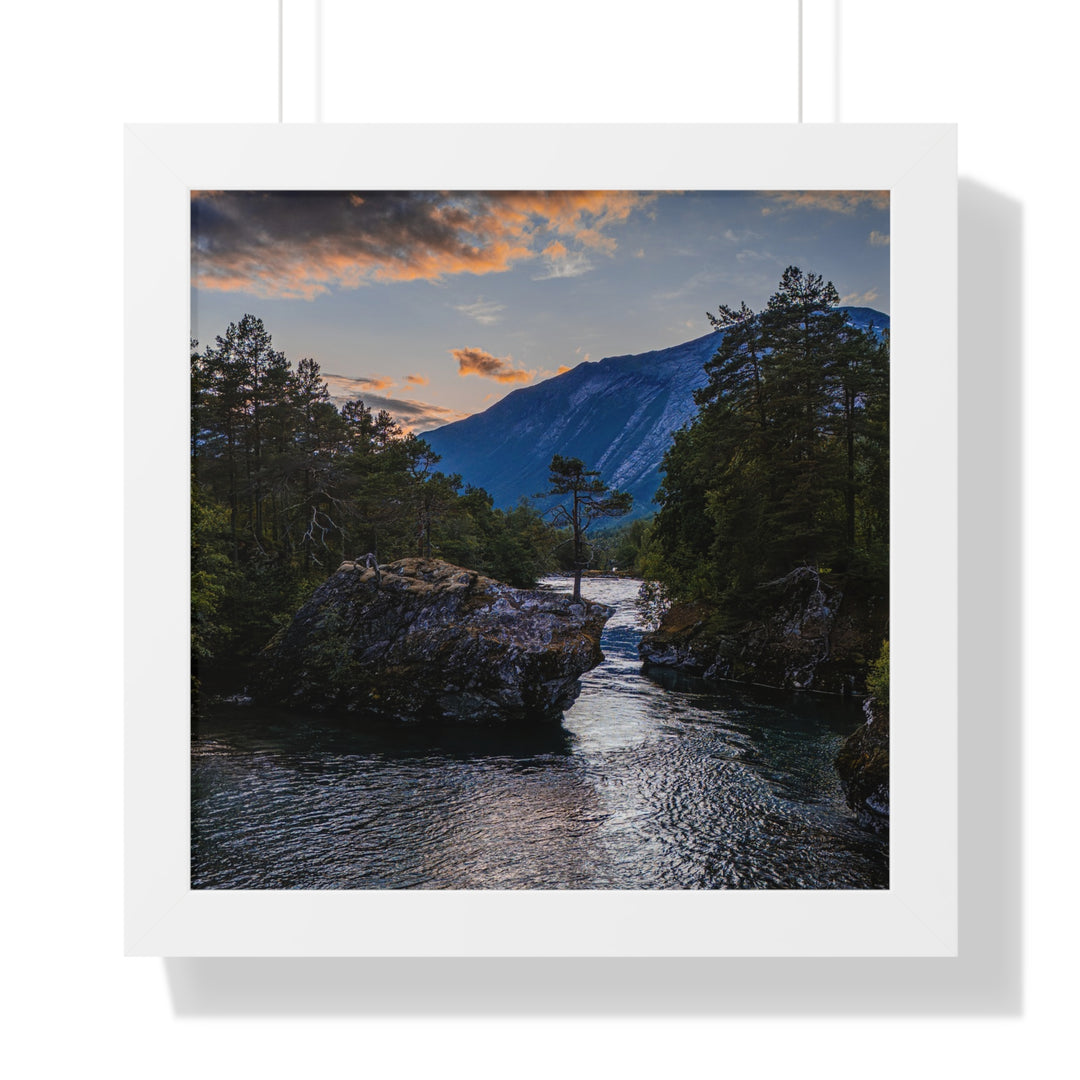 Whispering Waters at Dusk - Framed Print