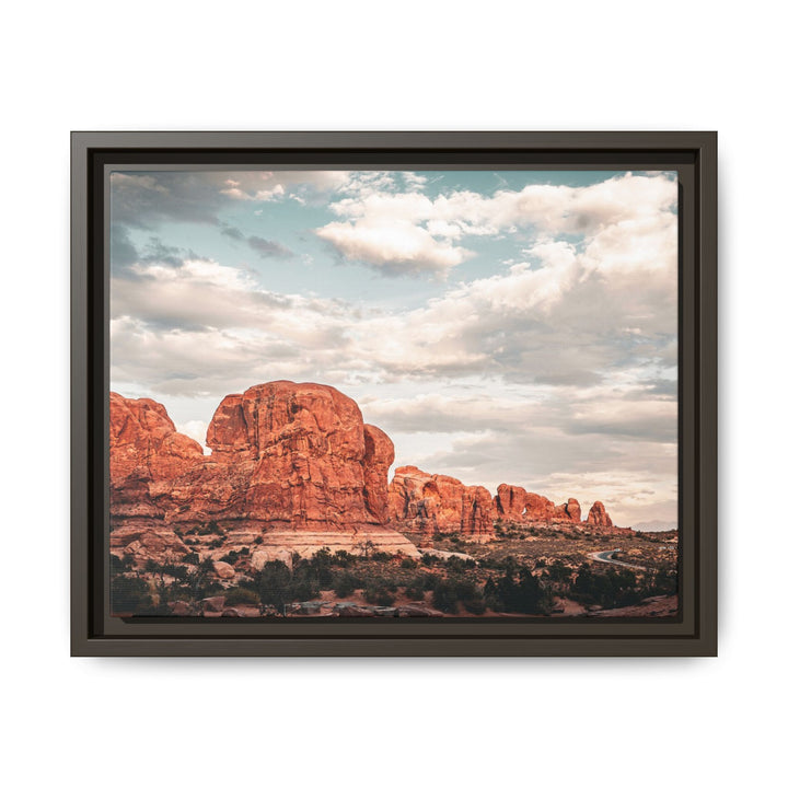 A Desert Sunset | Patience | Framed Matte Canvas Art Print | Elemental Escape Collection