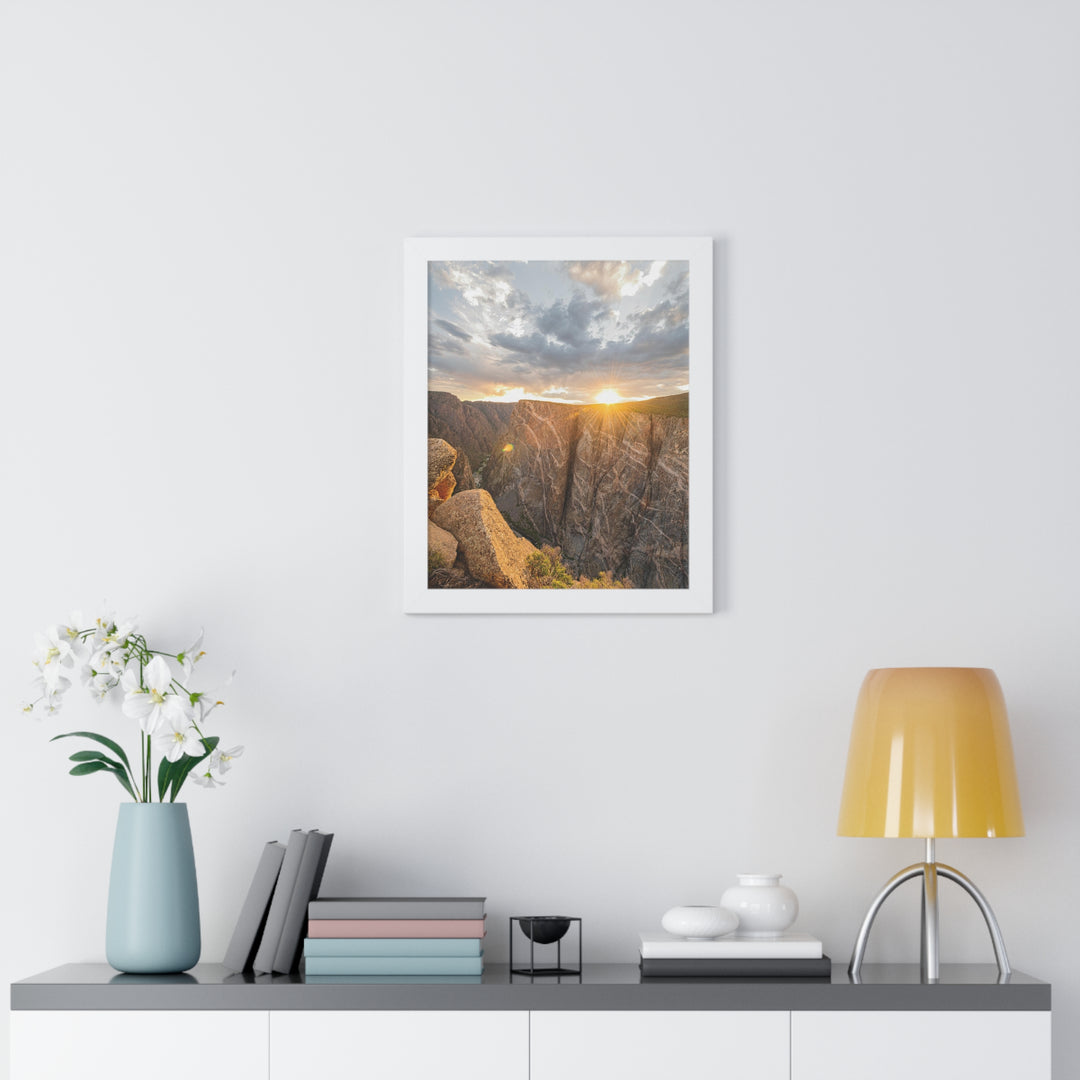 Painted Wall at Sunset Part 2 - Framed Print