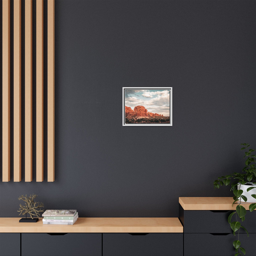 A Desert Sunset | Patience | Framed Matte Canvas Art Print | Elemental Escape Collection