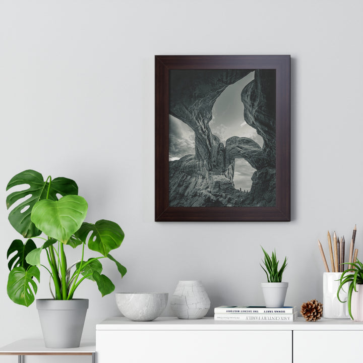 Natural Frames Part 1 in Black and White - Framed Print