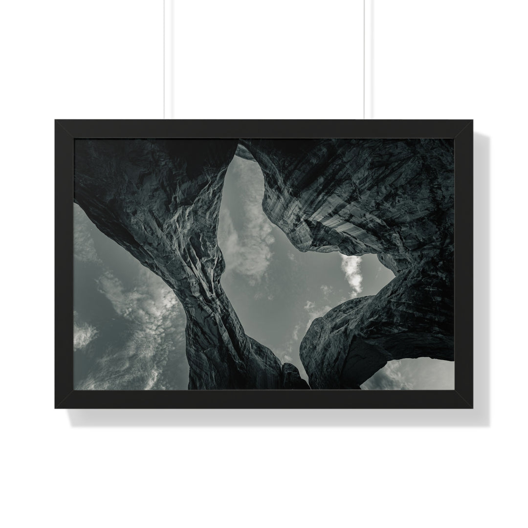 Natural Frames Part 3 in Black and White - Framed Print