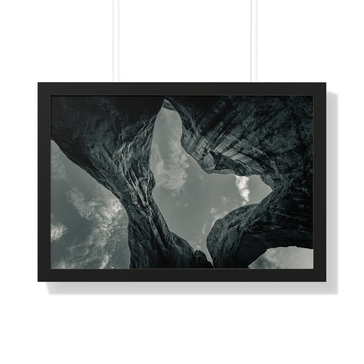Natural Frames Part 3 in Black and White - Framed Print